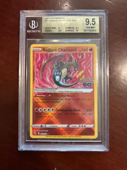 2022 pokemon go radiant charizard beckett 9.5 - Image 3