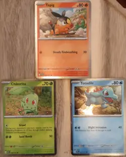 Pokemon TCG - Chikorita Tepig Totodile Cosmos Holo - ME: Ascended Heroes NM - Image 1