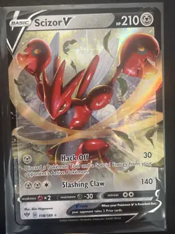 Scizor V 118/189 Ultra Rare Darkness Ablaze Pokemon TCG NM/M - Image 1