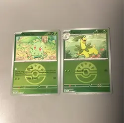 Pokemon Chikorita 008/217 Basic & Bayleef 009217 Stage 1 Rev. Holo Lot of 2 - Image 1