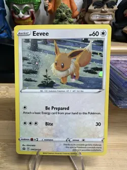 Eevee With Swirl 🌀 Black Star Promo Pokemon SWSH190 Brilliant Stars - Image 1