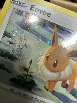 Eevee With Swirl 🌀 Black Star Promo Pokemon SWSH190 Brilliant Stars - Image 2