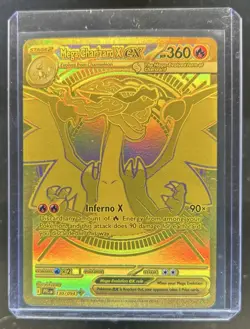 2025 Pokemon Phantasmal Flames Mega Charizard X ex Hyper Rare #130/094 - Image 1