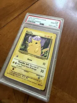 1999 POKEMON GAME 58/102 PIKACHU (YELLOW CHEEKS) PSA 10 - Image 2