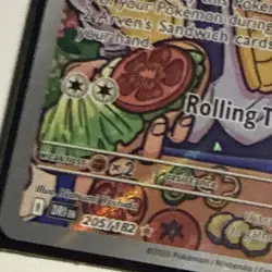 Pokemon Arven's Greedent 205/182 Sv10 Destined Rivals Illustration Rare Holo - Image 2
