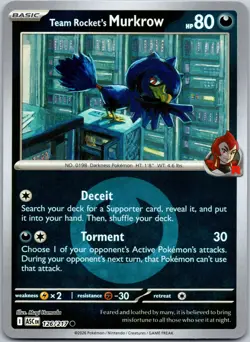 Team Rocket's Murkrow 126/217 Energy Symbol Pattern Common ME Ascended Heroes NM - Image 1