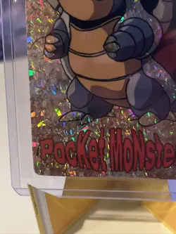 Pocket Monsters Blastoise 1162 Prism Sticker Holo Seel 1170 Misprint LP/NM - Image 3