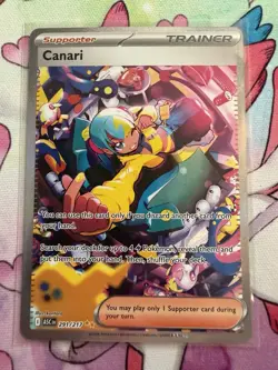 Pokemon TCG Canari Full Art Holo ASC EN 291/217 Illustration Rare Trainer - Image 1