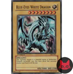 Yugioh Blue-Eyes White Dragon SKE-001 Super Rare 1st Edition HP - Image 1