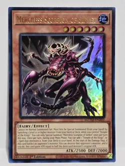 Yu-Gi-Oh Merciless Scorpion of Serket MZTM-EN002 1st Edition Ultra Rare NM - Image 1