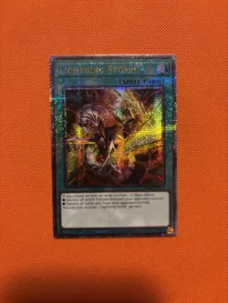 Lightning Storm (Alt Art) Quarter Century Secret Rare RA04-EN094-1st Ed-Yugioh! - Image 1