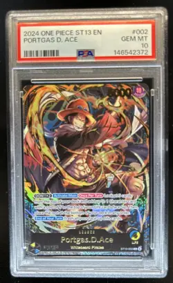 2024 One Piece Three Brothers Starter Portgas D Ace #ST13-002 PSA 10 GEM MINT - Image 1