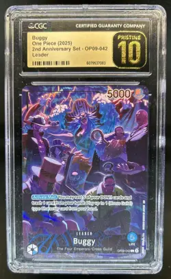 2024 One Piece Buggy Leader 2nd Anniversary #OP09-042 CGC 10 Pristine - Image 1