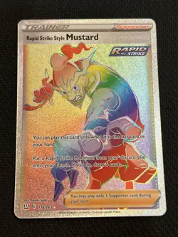 Rapid Strike Style Mustard (Secret) Secret Rare SWSH05: Battle Styles 176/163 NM - Image 1