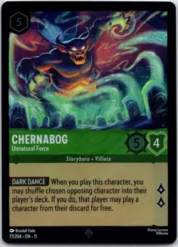 Disney Lorcana Chernabog - Unnatural Force Winterspell Super Rare #77/204 NM - Image 1
