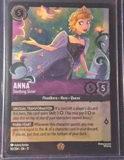 Lorcana Anna - Soothing Sister Legendary Holo 50/204 Winterspell - Image 1