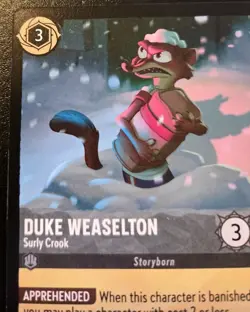 Duke Weaselton - Surly Crook 182/204 Rare Winterspell Disney Lorcana TCG - Image 2