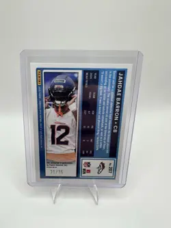 2025 Panini Optic Jahdae Barron #207 Black Pandora Prizm Broncos /35 ROOKIE AUTO - Image 2