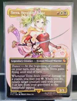 MTG - Terra, Herald of Hope (Borderless Alt Art) Final Fantasy FFC - NM #204 - Image 1