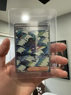 Pokemon Surfer Trainer Supporter Full Art Holo Rare Card 293/217 English TCG - Image 2