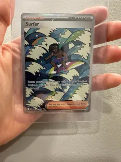 Pokemon Surfer Trainer Supporter Full Art Holo Rare Card 293/217 English TCG - Image 5