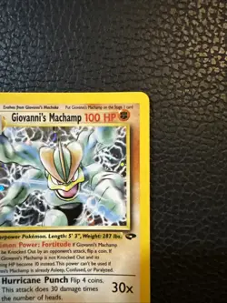 Pokemon TCG Holo Rare Card Giovanni's Machamp 6/132 Gym Challenge - Image 2