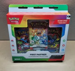 Pokemon First Partner Illustration Collection Box Series 1 Sealed New 3 Packs - Image 1