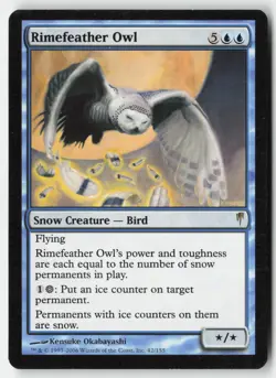 MTG - Rimefeather Owl #42 - Regular - CSP Coldsnap - Image 1