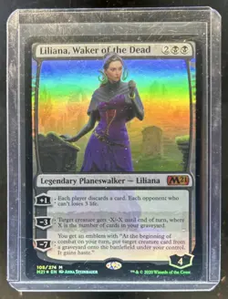 2020 Magic MTG Core Set 2021 Liliana, Waker of Dead Foil #108 - Image 1