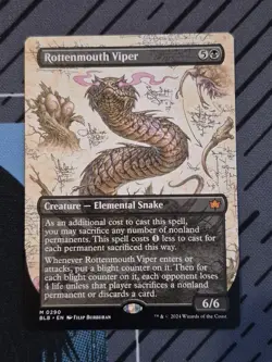 MTG #290 Rottenmouth Viper (Borderless) Bloomburrow Regular - Image 1