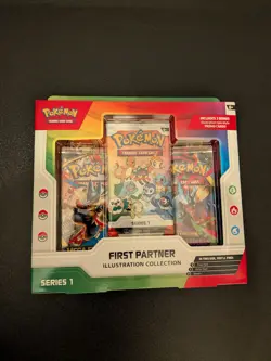 Pokemon First Partner Illustration Collection Series 1 Box New Sealed 30th Annv - Image 1
