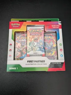 Pokemon First Partner Illustration Collection Series 1 Box New Sealed 30th Annv - Image 1