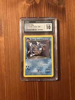 2000 Pokemon CGC 10 1st Edition Dark Gyarados 8/82 Team Rocket - HOLO - Image 1