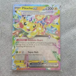 Pokemon Pikachu ex 057/191 Sv08 Surging Sparks Double Rare Full Art Holo English - Image 1