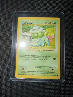 Pokemon Bulbasaur Base Set 1st Edition English 44/102 Shadowless - Image 5