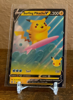 Pokemon - Sword & Shield Celebrations (25th) - Surfing Pikachu V 008/025 NM - Image 1