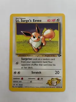 Pokemon Card - Lt. Surge's Eevee Gym Challenge 51/132 Uncommon NM - Image 1