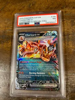 POKEMON 2025 Special Collection Promo CHARIZARD EX #196 PSA 7 RARE - Image 1