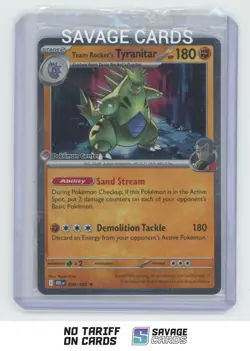 2025 Pokemon Center S & V Destined Rivals Holo Sealed Team Rocket's Tyranitar - Image 1
