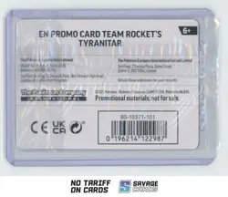 2025 Pokemon Center S & V Destined Rivals Holo Sealed Team Rocket's Tyranitar - Image 2