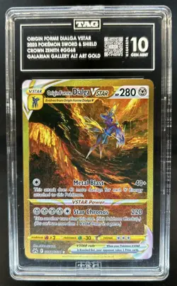 2023 Pokemon SWSH Origin Forme Dialga VSTAR Galarian Gallery #GG68/GG70 TAG 10 - Image 1