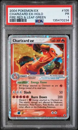2004 Pokemon EX Fire Red & Leaf Green Charizard EX Holo PSA 1 FR #105 - Image 1