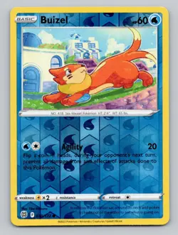 Reverse Holo Buizel 038/172 Common Brilliant Stars Pokemon - Image 1