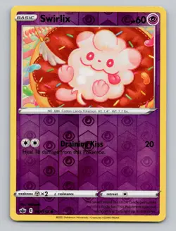 Reverse Holo Swirlix 067/198 Common Chilling Reign Pokemon - Image 1