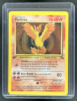 1999 Pokemon Fossil 1st Edition Moltres #12/62 - Image 1