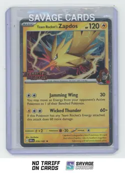 2025 Pokemon S & V Destined Rivals Holo Sealed Team Rocket's Zapdos #070/182 - Image 1