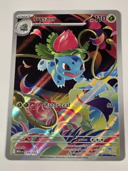 Pokemon TCG Ivysaur 134/132 Me01: Mega Evolution IR Illustration Rare NM - Image 1