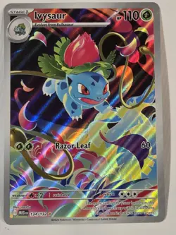 Pokemon TCG Ivysaur 134/132 Me01: Mega Evolution IR Illustration Rare NM - Image 5