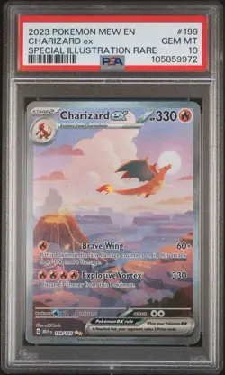 PSA 10 Charizard ex 2023 Pokemon MEW EN 151 Special Illustration Rare SIR #199 - Image 2