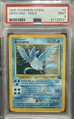 1999 POKEMON FOSSIL #2 ARTICUNO-HOLO PSA 9 - Image 1